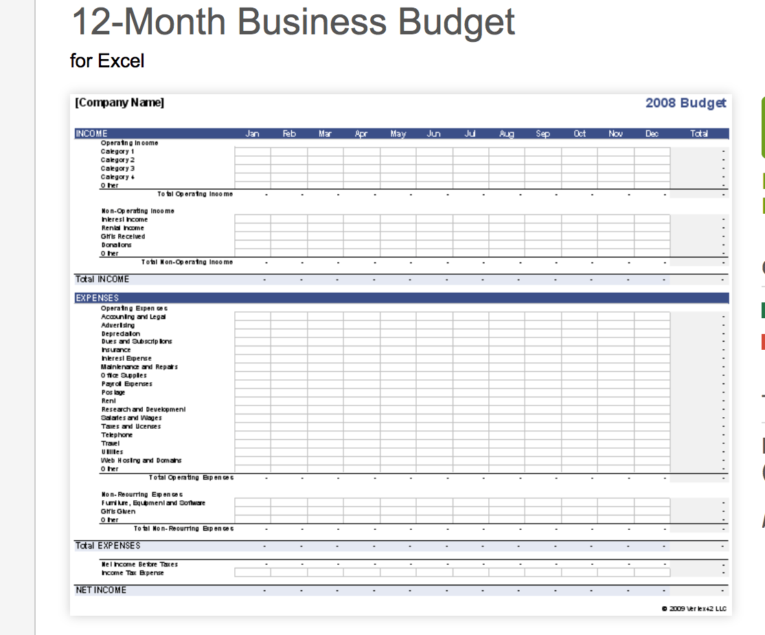 7 Free Budget Templates for Small Businesses | Fundbox