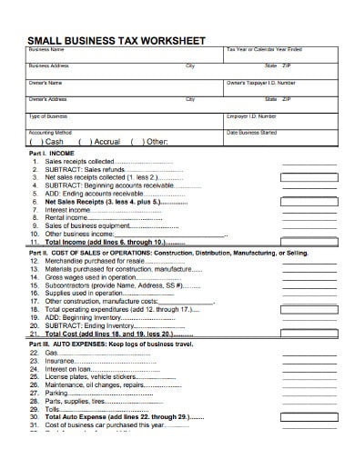12+ Business Expenses Worksheet in PDF | DOC