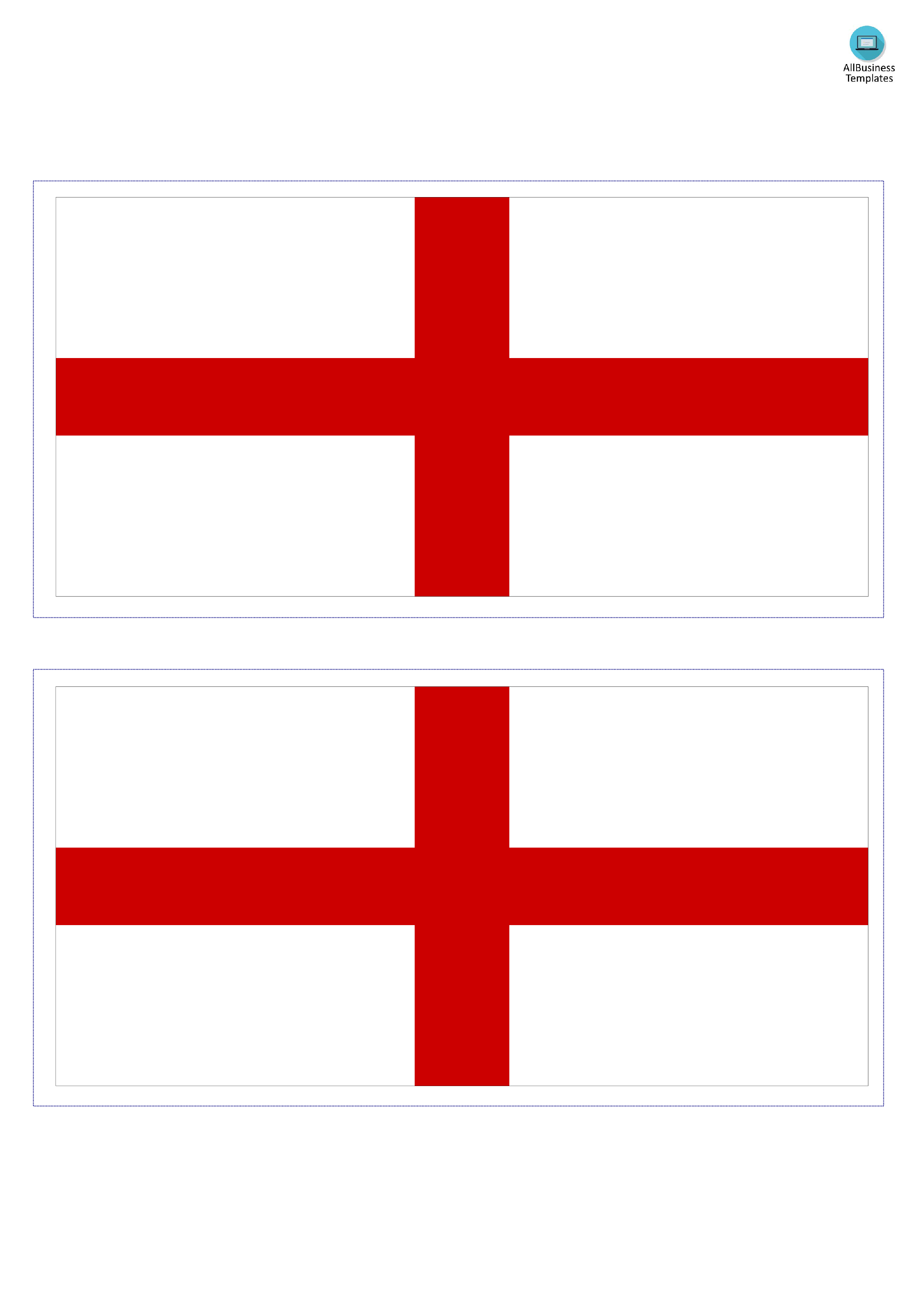 small printable flag of england
