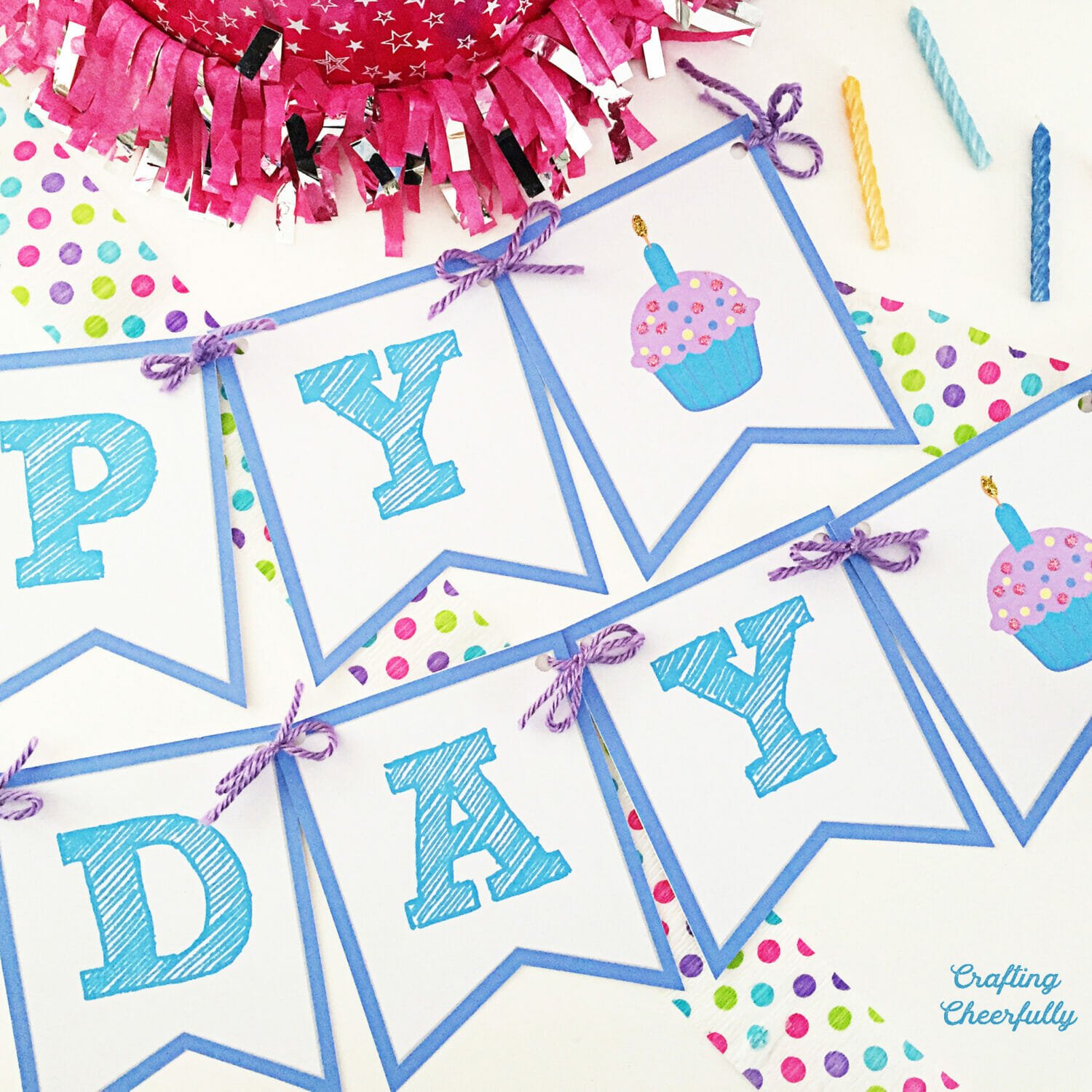 small printable happy birthday banner