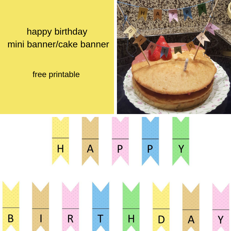 Keeping it Real: happy birthday mini banner/cake banner (free ...