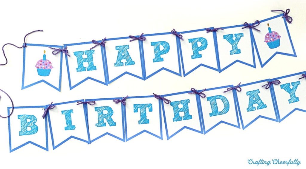 small printable happy birthday banner