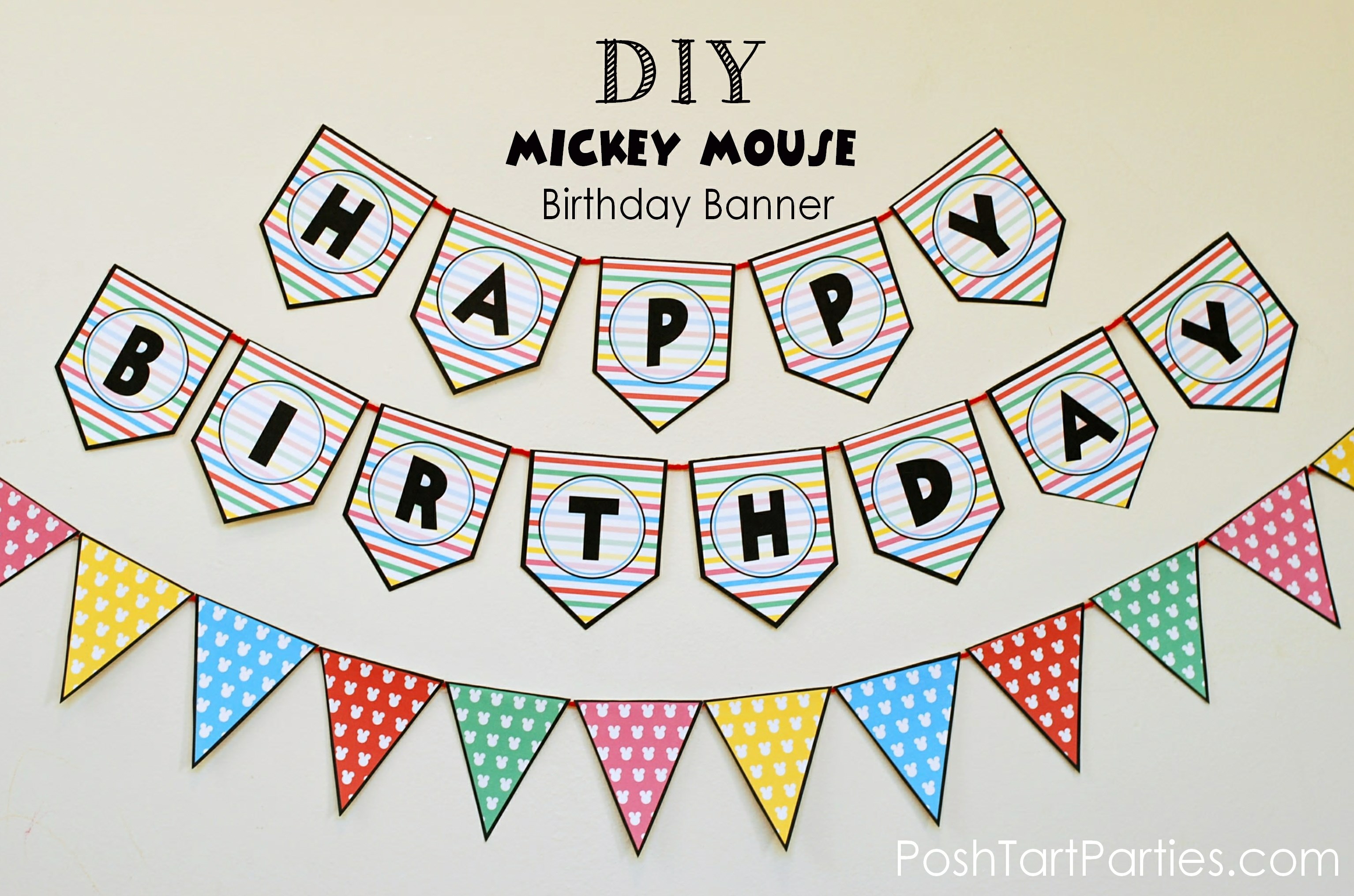 small printable happy birthday banner