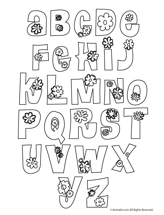 Printable Bubble Letters: Flower Letters | Woo! Jr. Kids ...