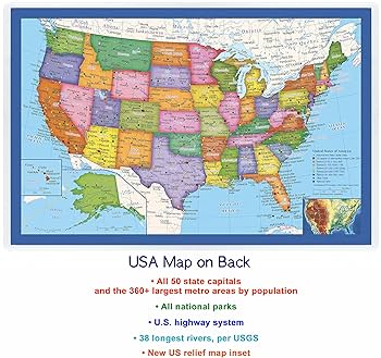 Amazon com Classic United States - Small Printable United States Map 19 