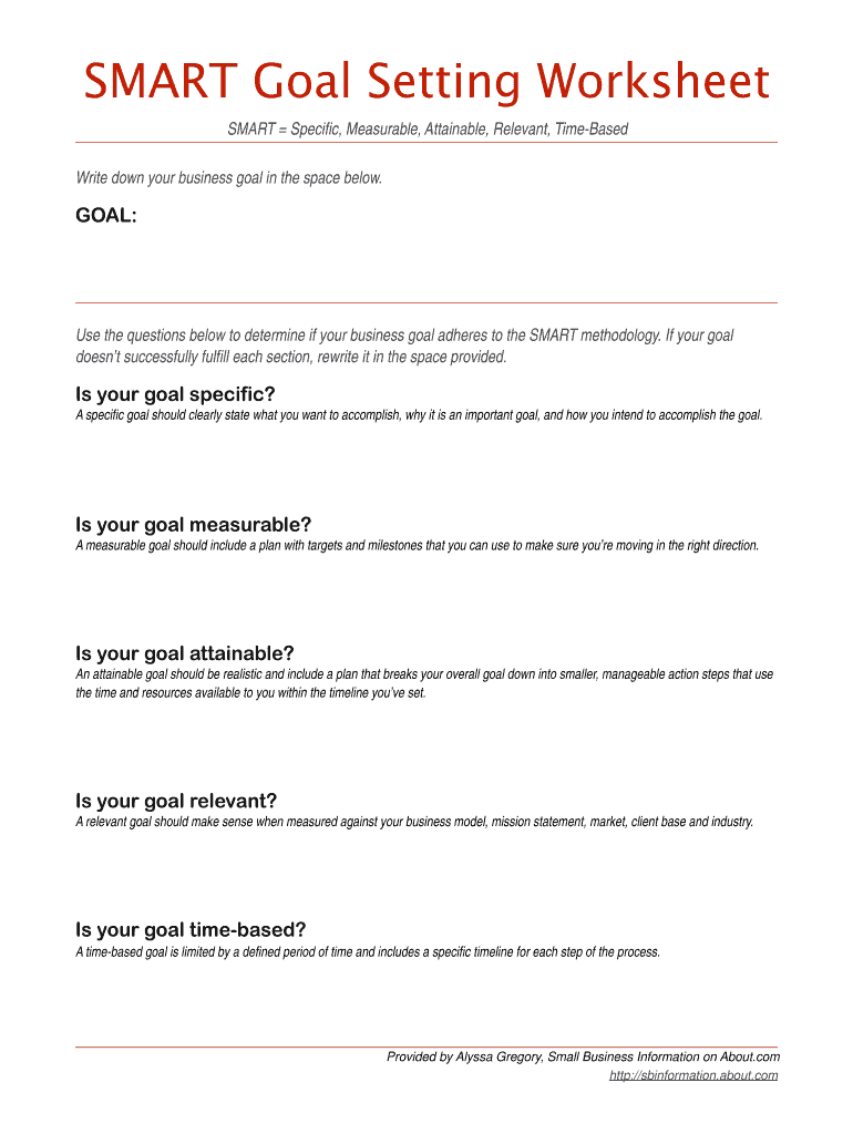 Smart Goals Template Pdf - Fill Online, Printable, Fillable, Blank ...