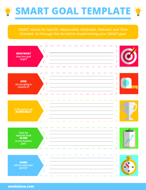 SMART Goals Template Free Worksheet - Weekdone