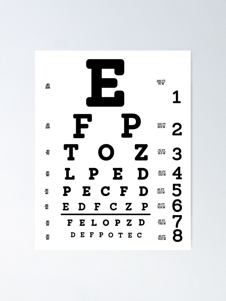 Snellen Eye Chart - 10 Free PDF Printables | Printablee