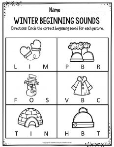 Winter Printable Preschool Worksheets - The Keeper of the Memories