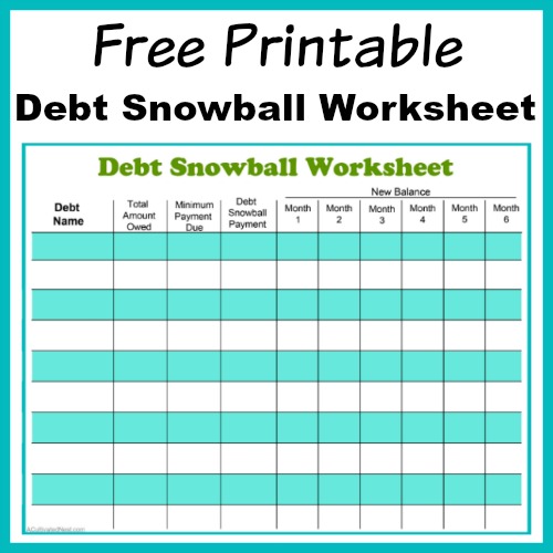 snowball debt worksheet