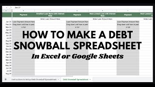 snowball debt worksheet