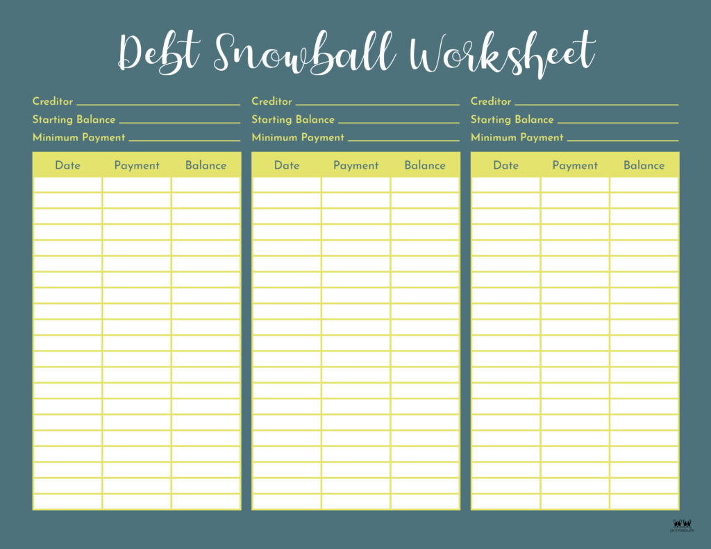Debt Trackers &  Debt Snowball Worksheets - 35 Pages | Printabulls