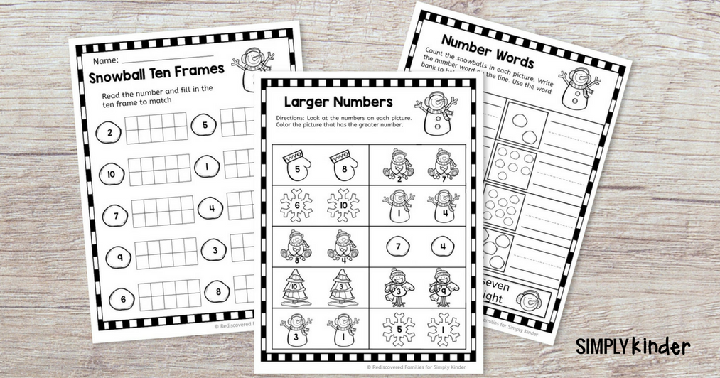 snowman worksheet kindergarten