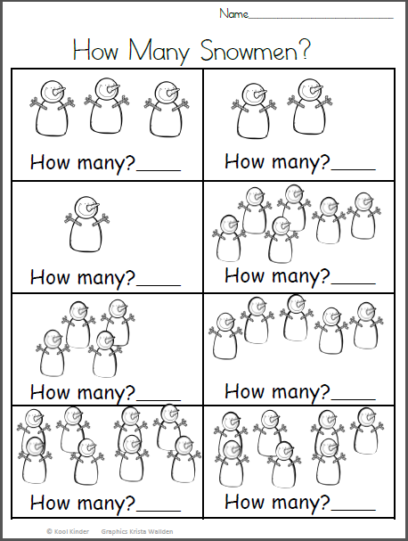 Snowman Counting Worksheet | Made By Teachers