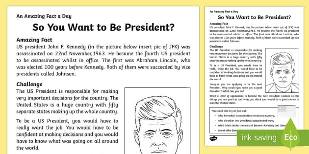 so you want to be president worksheet
