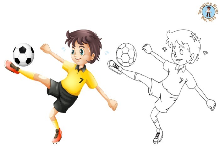 Soccer Coloring Page - Free Printables - Treasure hunt 4 Kids