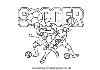 soccer coloring worksheet
