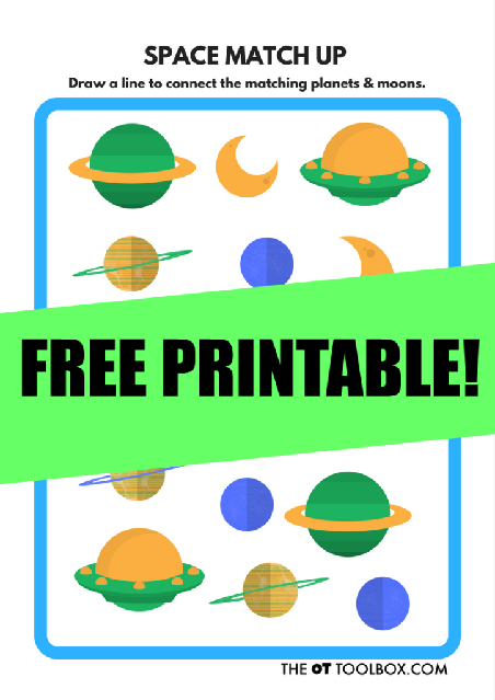 Outer Space Visual Perception Worksheet #2 - The OT Toolbox