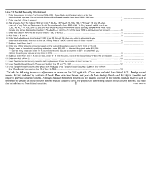 Taxable Social Security Worksheet 2023 Printable | airSlate SignNow