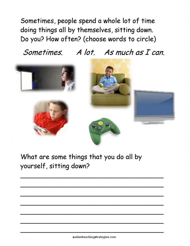 social skills for kindergarteners worksheet
