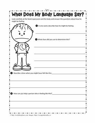 social skills printable worksheet