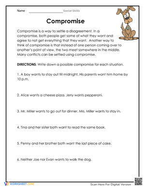 social skills worksheet for 2nd grade