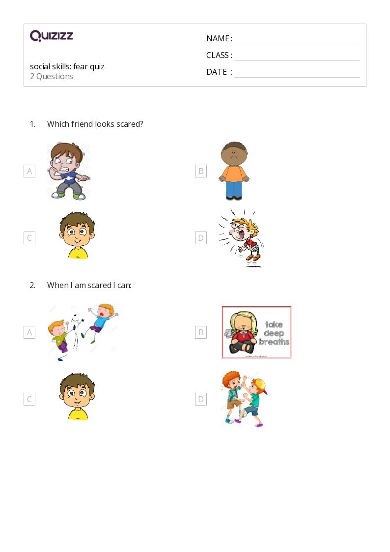 social skills worksheet for kindergarten