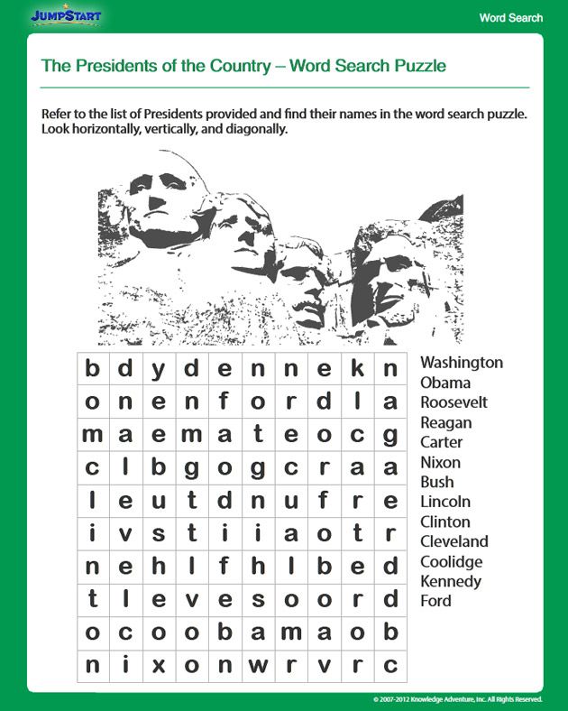 The Presidents of the Country - Free Social Studies Worksheet for ...