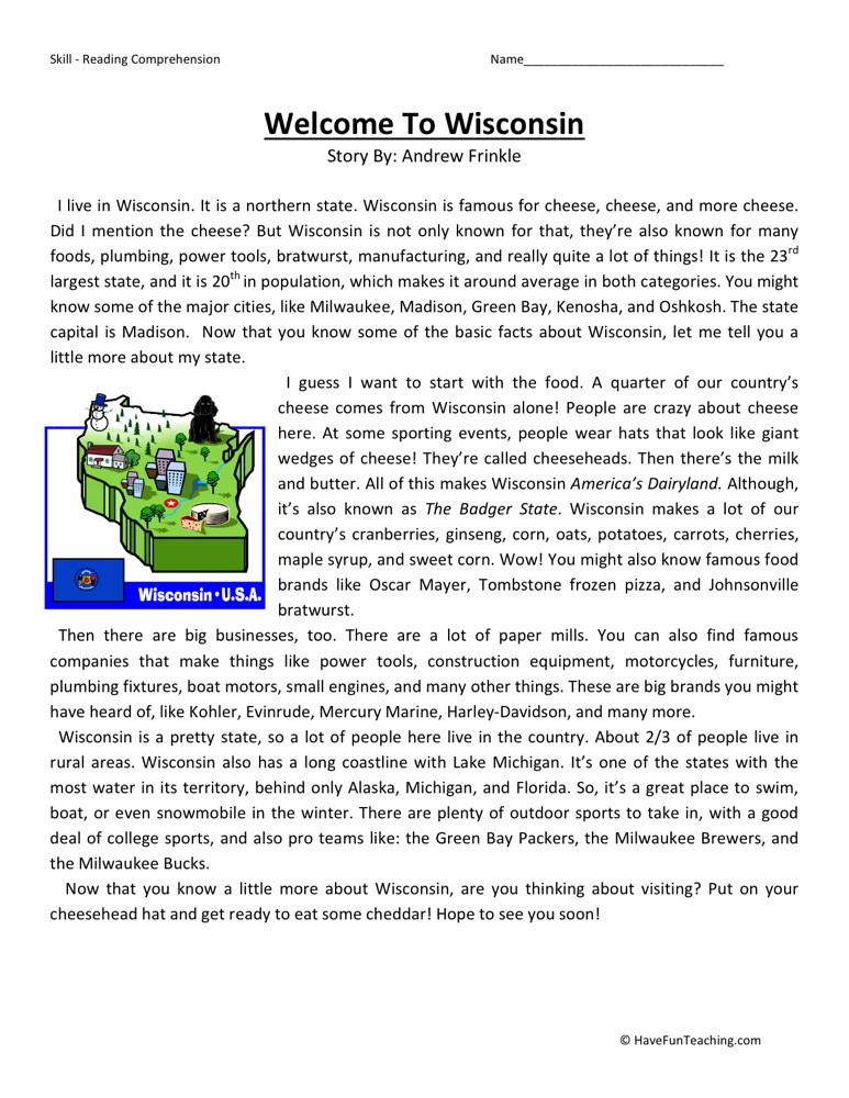 social studies reading comprehension worksheet