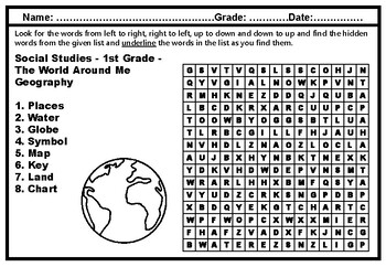 social studies worksheet 1st grade
