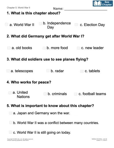 6th Grade History worksheets - Edform