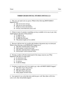 social studies worksheet for 3rd grade