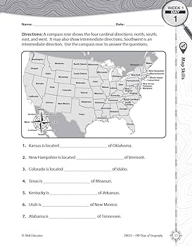 Amazon.com: 180 Days of Social Studies: Grade 4 - Daily Geography ...