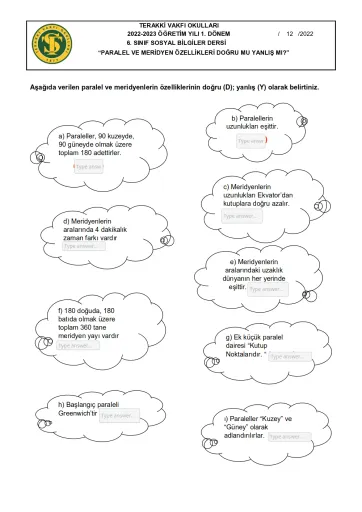 social studies worksheet for 6th grade