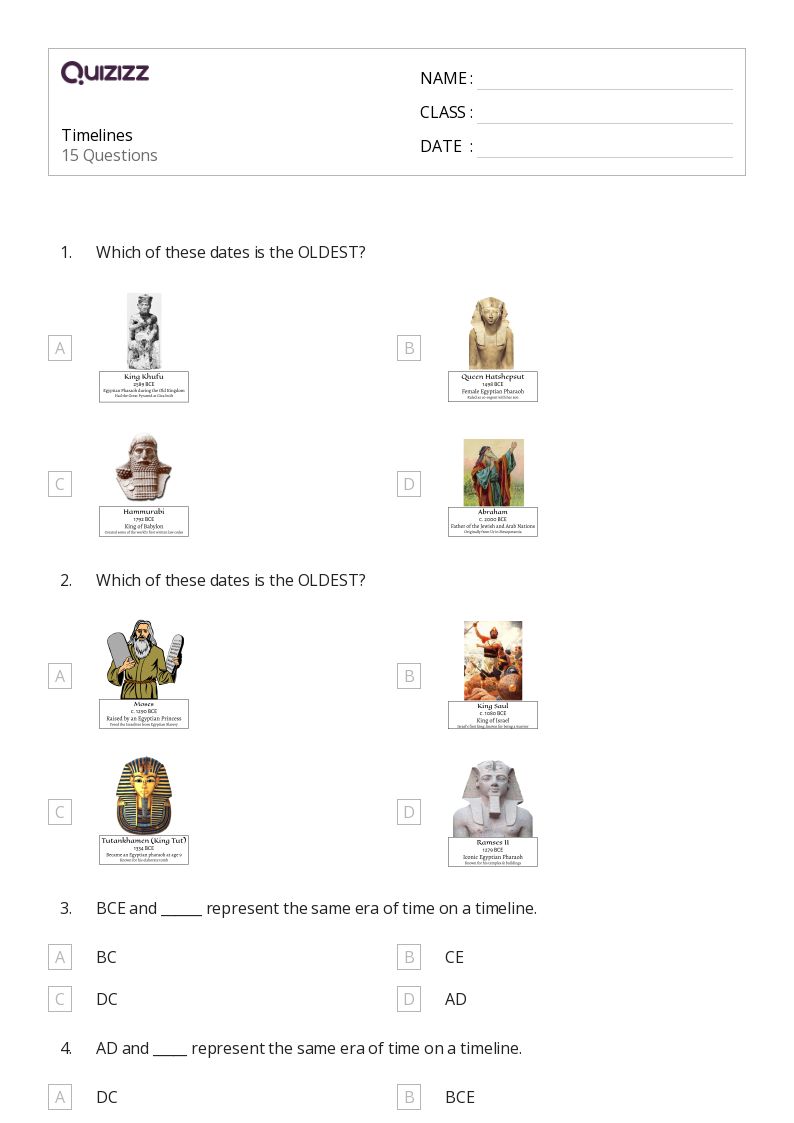 50+ History worksheets for 6th Grade on Quizizz | Free &  Printable
