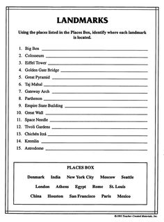 social studies worksheet for