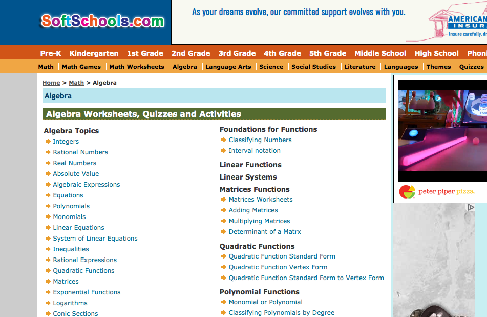 Top 6 Algebra I Worksheets! - Student-Tutor Education Blog