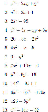 Solve - Factoring worksheet