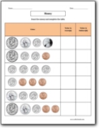 softschools counting money worksheet