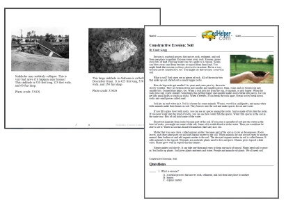 Erosion Worksheets | edHelper.com