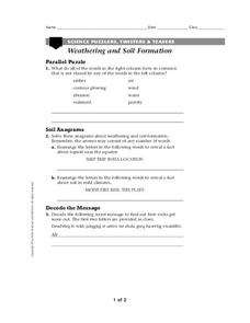 Chemical and Mechanical Weathering Lesson Plans &  Worksheets