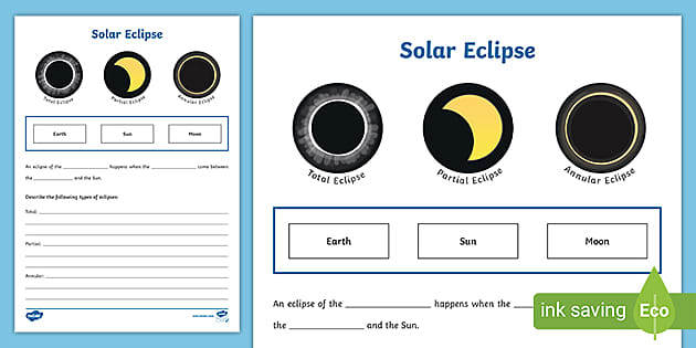 solar and lunar eclipse worksheet pdf