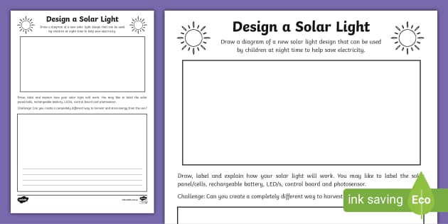 Design a Solar Light Activity (teacher made) - Twinkl