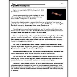 solar system reading comprehension worksheet