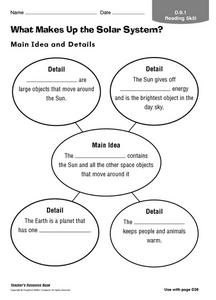 What Makes Up the Solar System? Worksheet for 3rd - 4th Grade ...