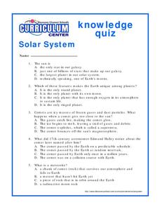 solar system worksheet 6th grade