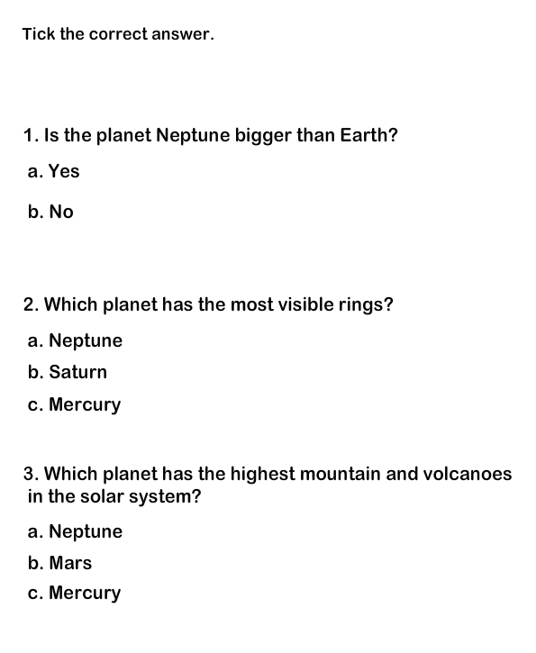 Solar System Worksheet 5 | Printable Solar System Worksheet for Kids
