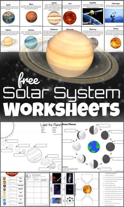 solar system worksheet for kindergarten