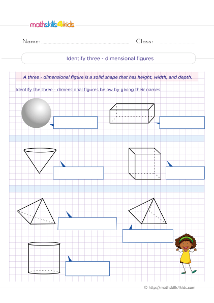Mastering 3D shapes with Grade 5 solid figures worksheets