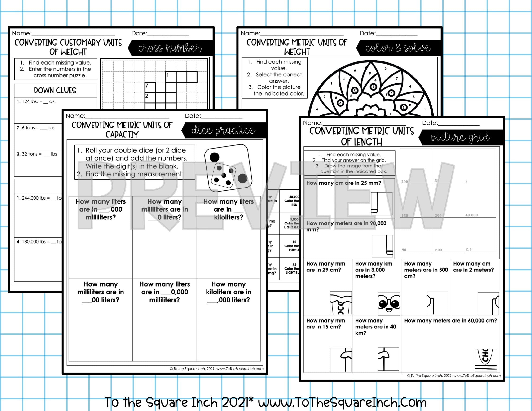 5th Grade Math FUN Worksheets To The Square Inch Worksheets Library